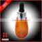 Hair care Argan oil orange thick wall PET plastic dropper bottle