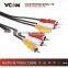 2015 Top Selling 3 RCA Male to 3 RCA Male AV Cable for Mini DV TV