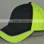 Guangzhou Hat Factory Professional Custom 100% Polyester Black/green Stitching Baseball Cap