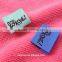 laser cut logo main woven label in apparel