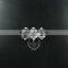 23*13mm 925 sterling solid silver transparent natural druzy crystal quartz pendant charm DIY jewelry findings supplies 1800143