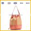 pu leather drawstring handbag hobo duffel shopping bag for fashion ladies
