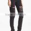 Shredded knees deconstruct Skinny women Ripped Stretch Jeans (LOTX299)