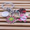 High quality zinc alloy key chain with painting, lovely animals charms keychain, fashion charms keychain wholesale