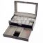 Chinese factories wholesale custom PU leather jewelry box, multi-function drawer watch box