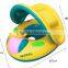 2016 Yiwu swimming pool float with canopy or sunshade for baby