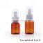 25ml/35ml amber color Plastic dropper Essential oil bottle