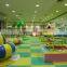 Children playing inflatable bouncing castle