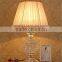 Modern home lamp crsytal ball design clear K9 crystal table lamp with white color lampshade