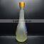 Water-drop shape long neck frosted glass bottle for liquor
