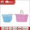 Wholesale cheap small Plastic Baskets with Handles fruit basket for Storage Shopping bathroom