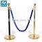 Elegant barrier stanchion with velours rope
