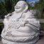 Outdoor stone carving laughing large buddha statues for sale