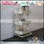 Stainless steel 3 tier kitchen trolley cart with storage rack