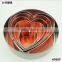 47097 5pcs heart shape stainless steel cookie cutter set