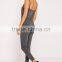 best selling womens grey jersey wrap sport fitness jumpsuit