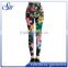 92%polyester 8%spandex women's Flower leggings wholesale 2017 KX014