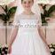 white tulle cap sleeve lace wedding gown baby dress