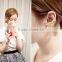 Stainless steel needle earring,superstar designs crystal ball earrings with pearl