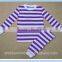 Wholesale winter children pajamas thick stripe long sleeve pants pajamas