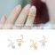 Rhinestone Starfish Star Openings Adjustable Midi Finger Knuckle Rings Jewelry