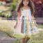 summer 2017 remake cute baby girls dress multicolors splicing floral clothing