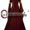 Brown&Saffron Medieval Renaissance Victorian Ball Gown Dress Costume For Gothic And Fantasy Parties