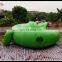 green pvc tarpaulin inflatable channel tunnel , inflatable crocodile channel