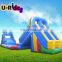 Popular Outdoor Inflatable Water Park Equipment With Double Slides And Kids Play Giant Pool