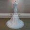Terse Fish Cut Sweet Heart Cap Sleeve Lace Wedding Party Dress
