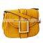 Yellow Leather Crossbody Messenger Shoulder Bag