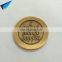 Custom round shape gold plated challenge coin Die cast brass coin