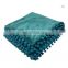 Custom 100% Polyester Flannel Spring/Autumn Brushed Cozy Fleece Throw Blanket with Tassels