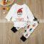 Santa is My Homeboy Toddler Set Newborn Baby Boys Long Sleeve Tops Romper Santa Claus Pants Home Outfits Set Clothes 0-18M