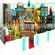 Large castle style children amusement park with slide,kids indoor playground