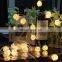 1M  10LED Warm White  led Rattan Ball  string light  Chandelier Nightlight for Garland Party Christmas