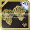 handmade gold thread embroidered applique for dress FHA-041