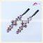 Charming Factory Price Multi Colors Elegant Hair Grips Metal Crystal Decorated Flower Shape Ceramic Beads Hair Clips For Girls