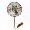 Chinese Style Gift Multi-Pattern Silk Embroidery Dual-faced Handmade Fan With Wooden Handle And Tassel Pendant(19*37cm)