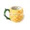 Fruit Pineapple Shape Ceramic Coffee Mugs