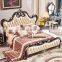 Popular Luxury Quality European Bedroom Wedding Queen Size Wood Carving Leather Wall Bed Wedding Bed