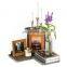 Rustic floating/hanging wood wall shelves for bedroom