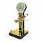 Desktop Golden Mirror Wine Bottle Display Stand Acrylic LED Wine Display