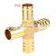 AUSO EP31 Brass Splicer Pipe Fitting + Type Hose Barb 4 6 8 10 12 16 20mm Copper Barbed Connector Joint Coupler Adapter