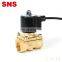 SNS 2WS series brand brass 2/2 way normally closed 3/8 inch waterproof solenoid valve