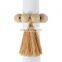 Home Accessories Table Wood Napkin Ring Macrame Beads Tassel Wooden Napkin Rings