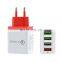 High Quality EU Standard 5v 3a 4 Port Multi-port Usb Wall Charger Smart Quick USB Charger