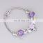 2022 New Women Colored Glaze Beaded Handmade Adjustable Silver Plated Bracelet