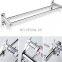 Wholesale double towel bar towel rack with hook bathroom rack bathroom shelf Stainless Steel Hanging Rack rbathroom accessories