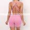 Hot Style Ladies Sports Fitness Running Yoga Bodysuit Girls Ballet Dance Jumpsuit Sexy Yoga Gym Suit Shorts jumpsuit For Women